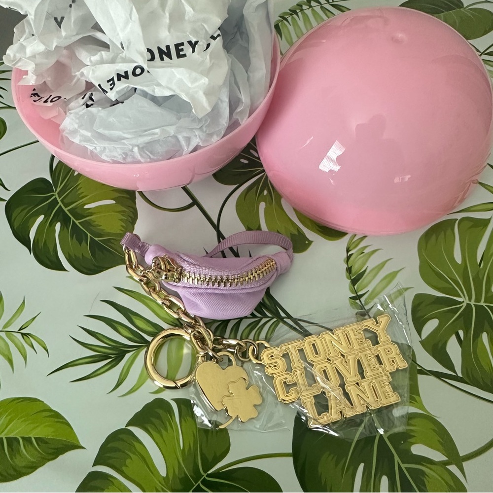 Stoney Clover Lane Sweet 16 Surprise Ball Keychain NWOT Purple Fanny Charm